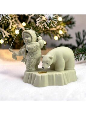 Dept 56 Snowbabies "Hooked On Fishing" Figurine With Box From 2001